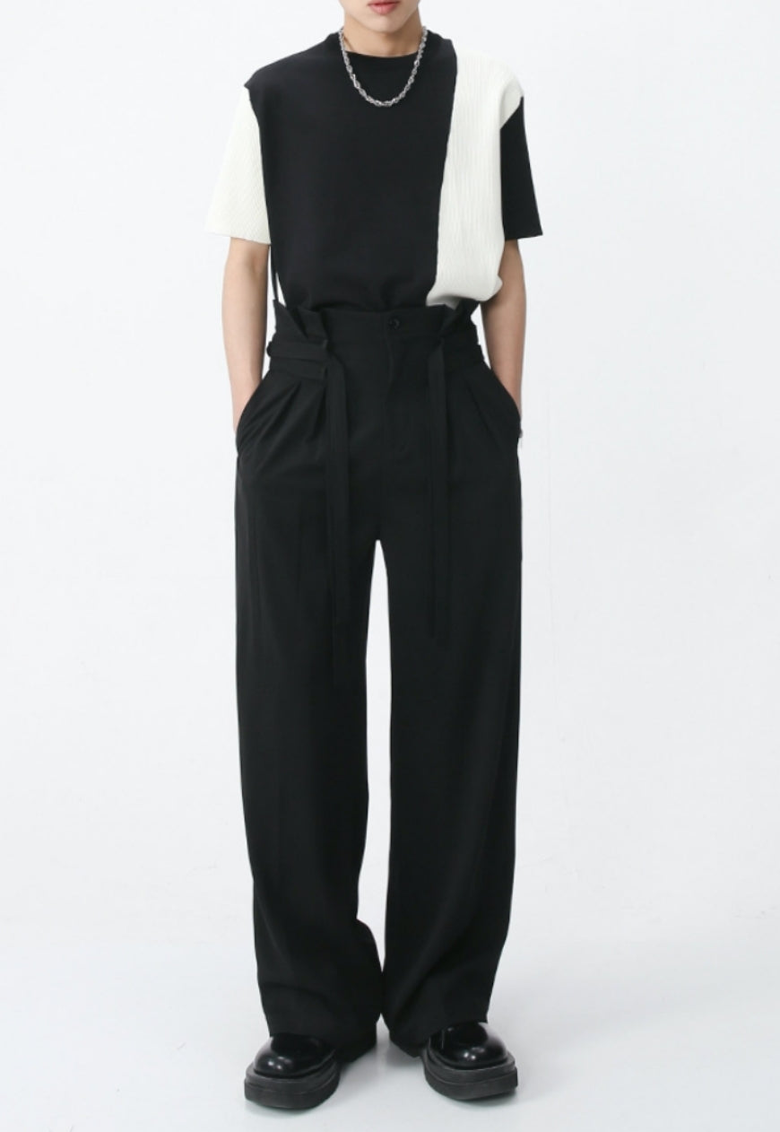 Men's mid high wide pants