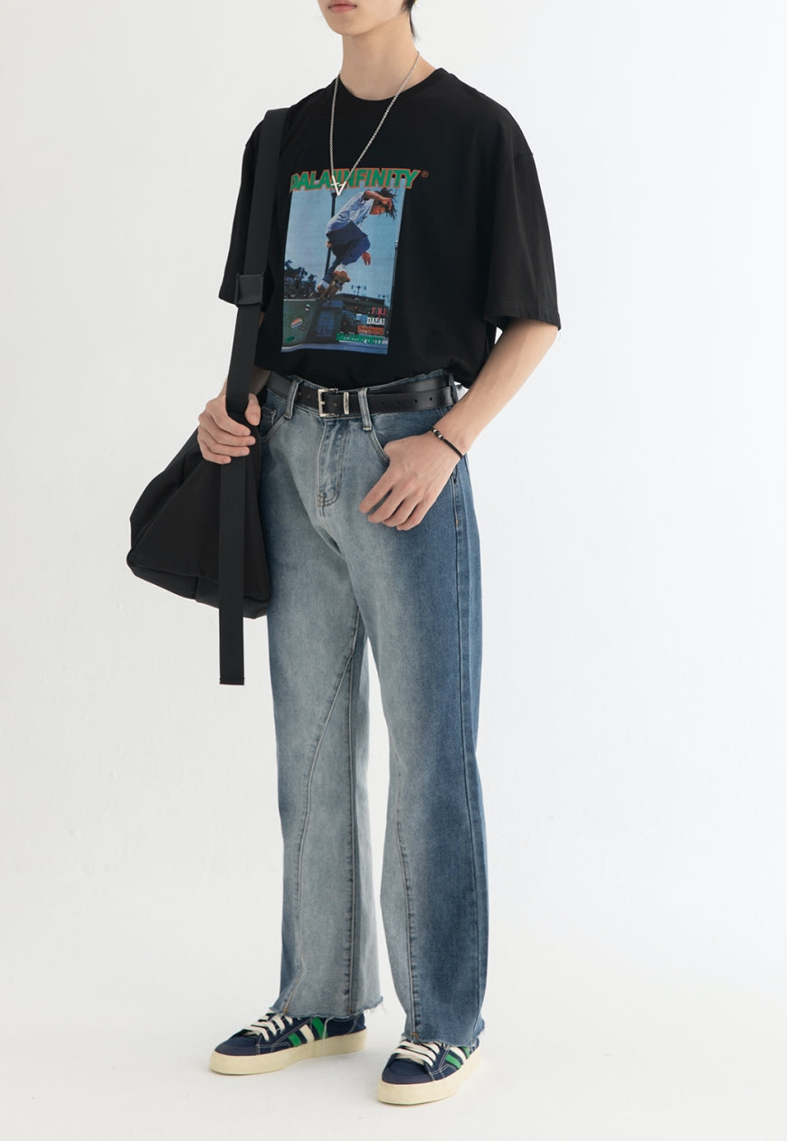 Men's Summer gradient jeans