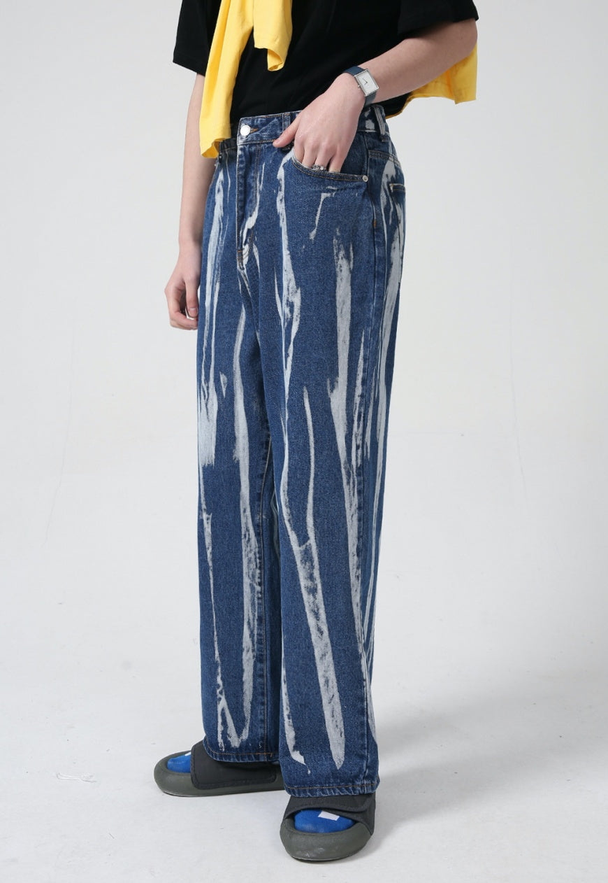 UZIP DESIGN Men's Tie-Dye Jeans