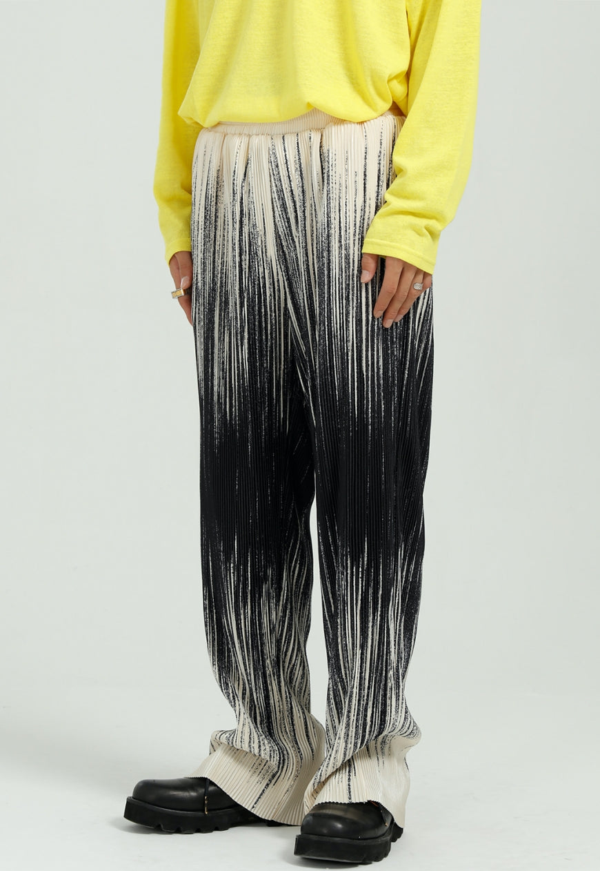Men's Personalized tie-dye striped loose trousers