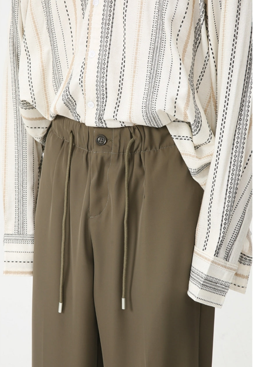 Men's elastic waist loose trousers