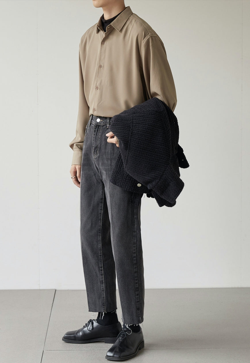 Men's Black vintage raw jeans