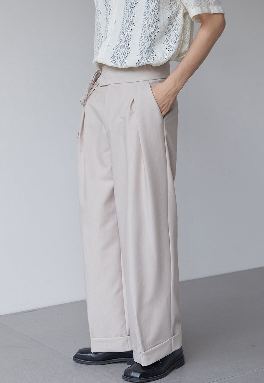Men's Knotted waist pants