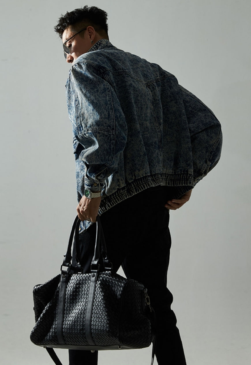 Men's Vintage Snowflake Denim Jacket