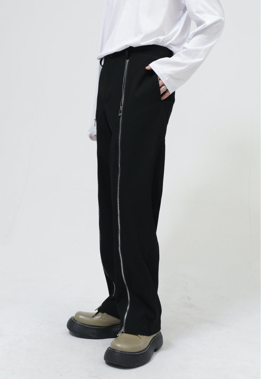 UZIP DESIGN Men's zipper panel trousers
