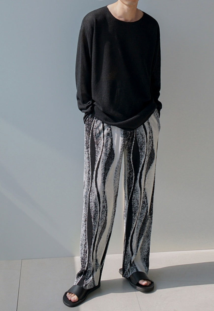 Men's Pleated loose casual trousers
