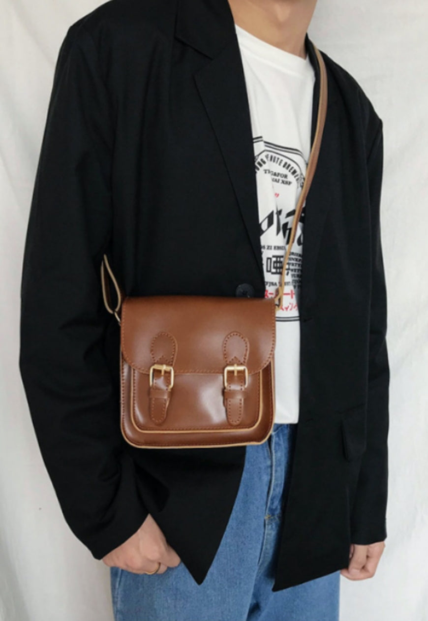 UZIP DESIGN Men's Leather retro shoulder bag