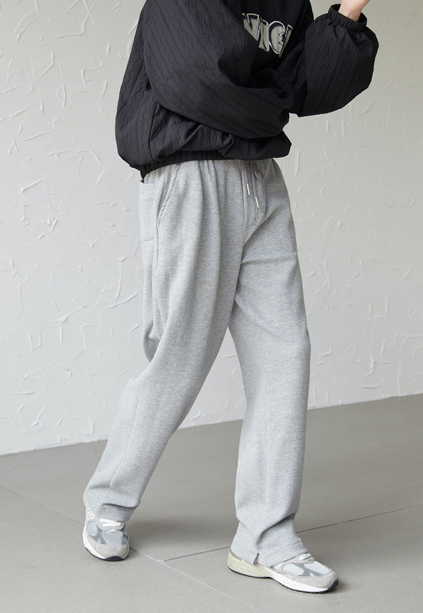UZIP DESIGE Menâ€™s grained fabric track pants