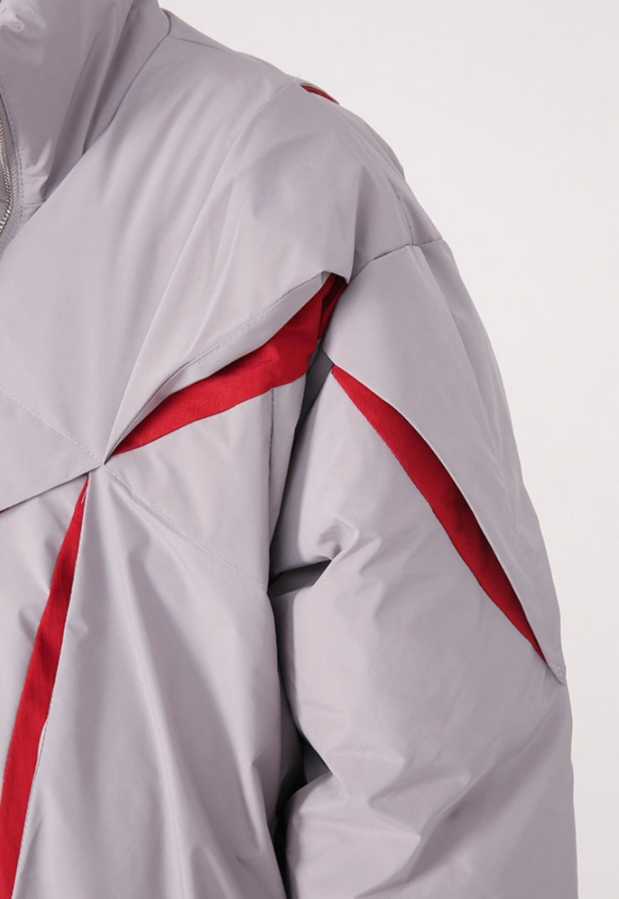 Men's pleated padded jacket
