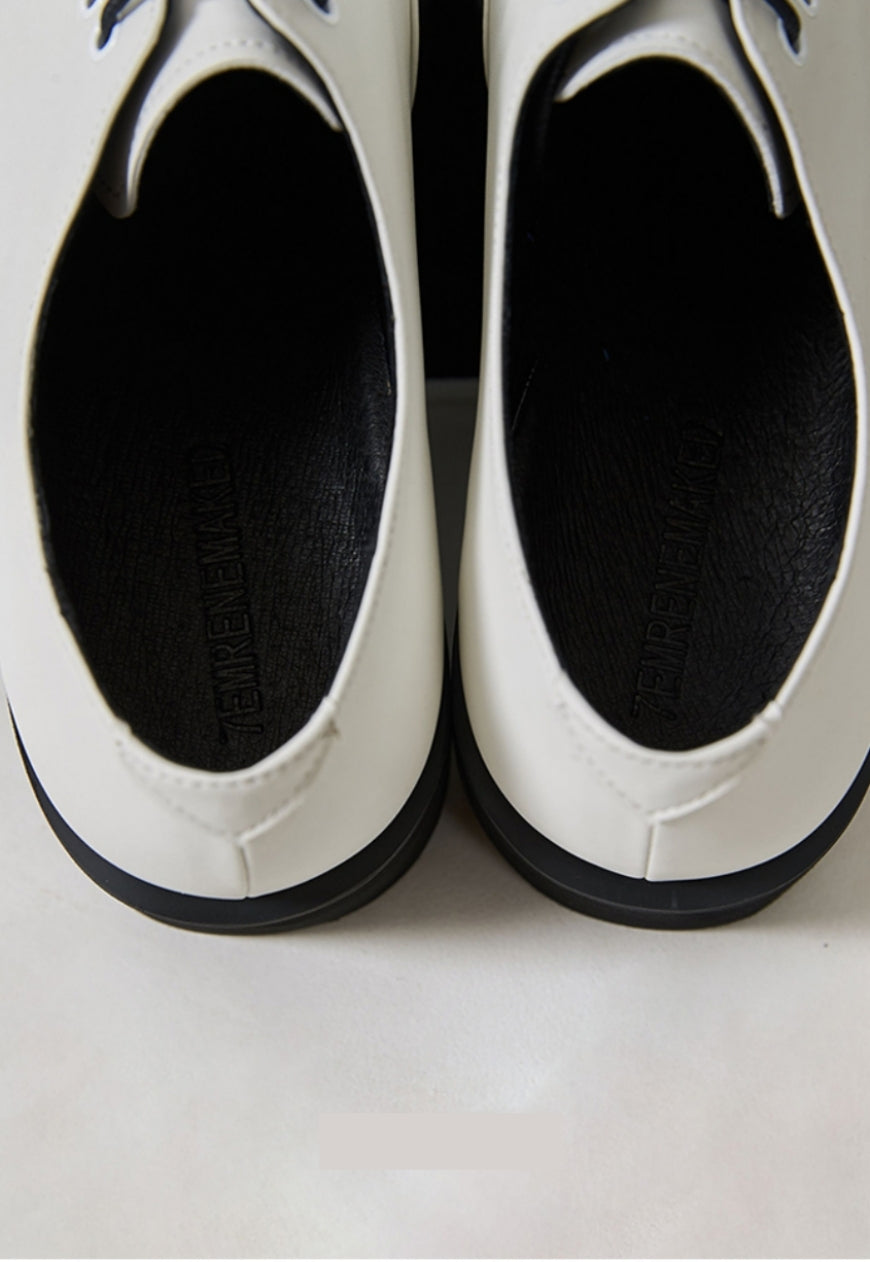Men's Lace-Up white derby shoes