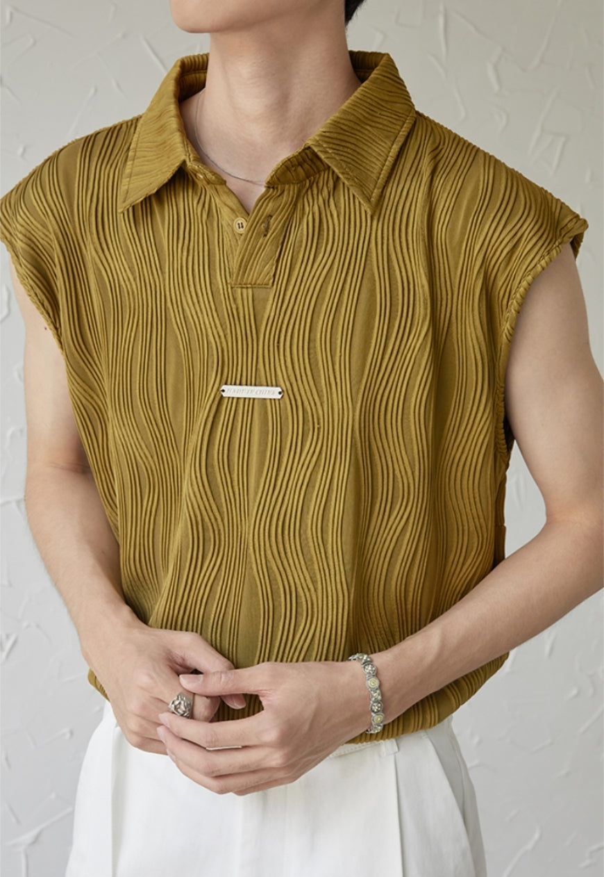 UZIP DESIGN Men's Design pleated vest