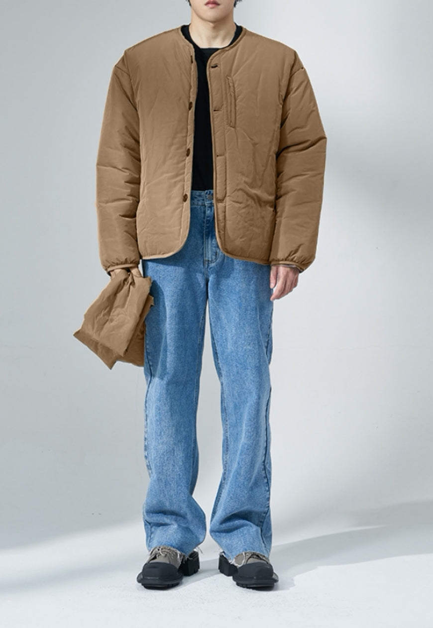 Men's scarf style cotton coat