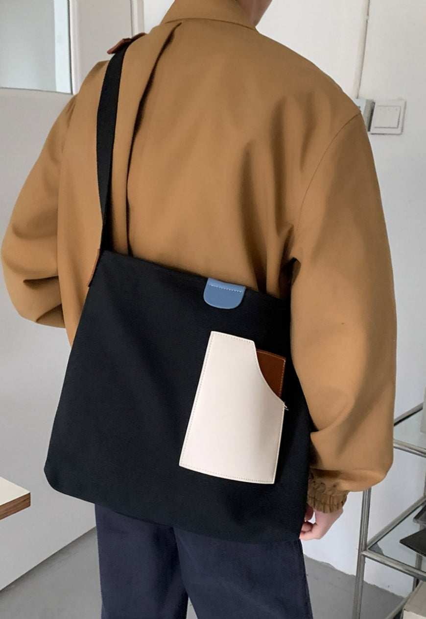 UZIP DESIGN Men's contrast canvas bag