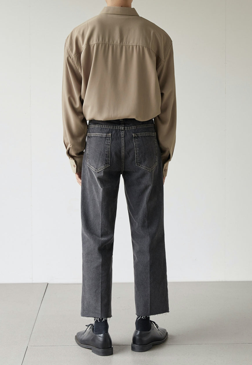 Men's Black vintage raw jeans