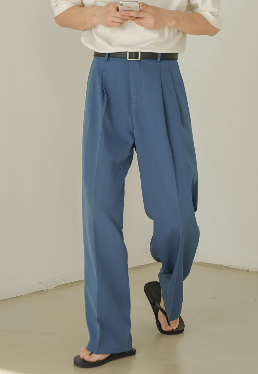 Men's Summer thin solid color suit pants