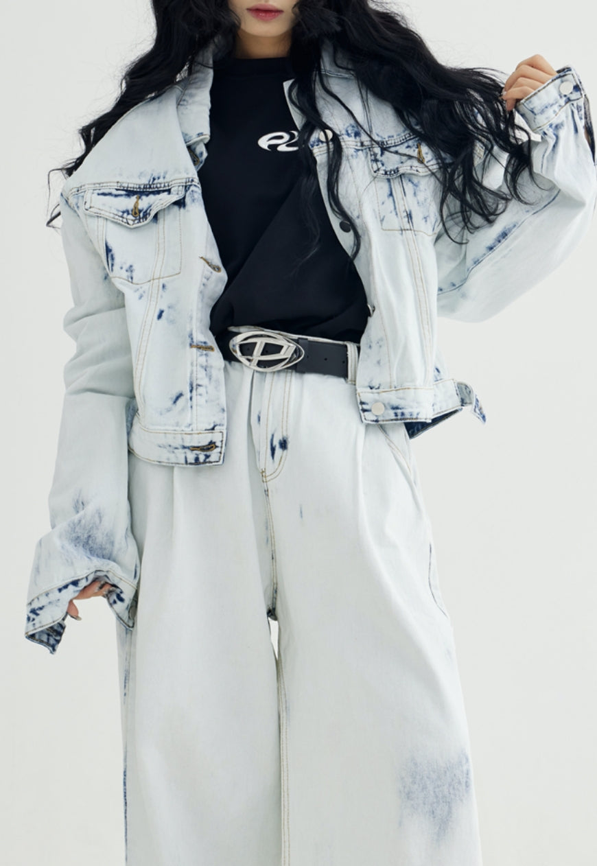 PeopleStyle Unisex vintage tie-dye jacket