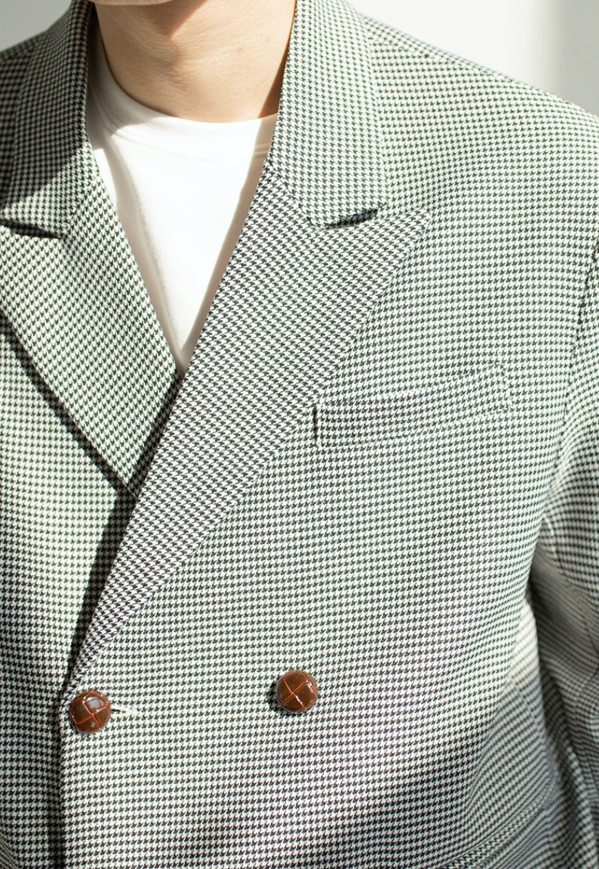 Men's Spring plaid suit jacket