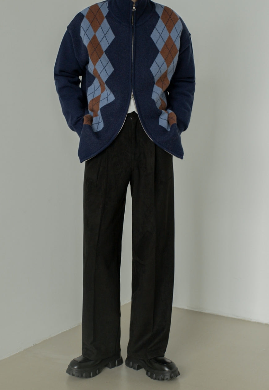 UZIP DESIGN Men's Vintage Diamond Cardigan