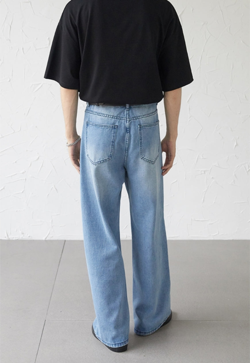 UZIP DESIGN Men's text design jeans