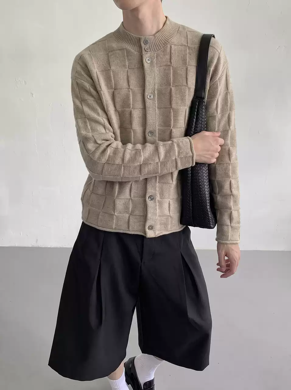 Men's Cozy Textured Knit Cardigan