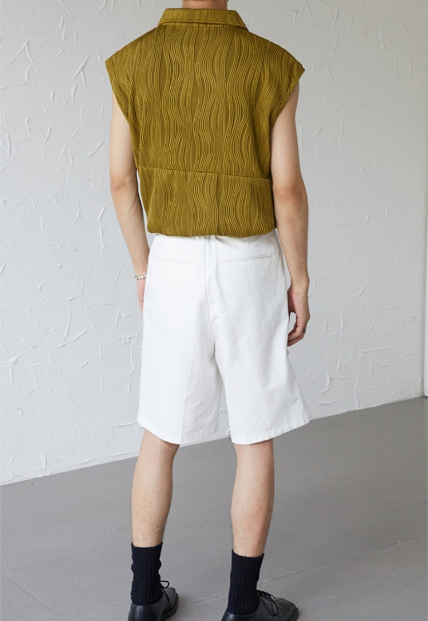 UZIP DESIGN Men's Design pleated vest
