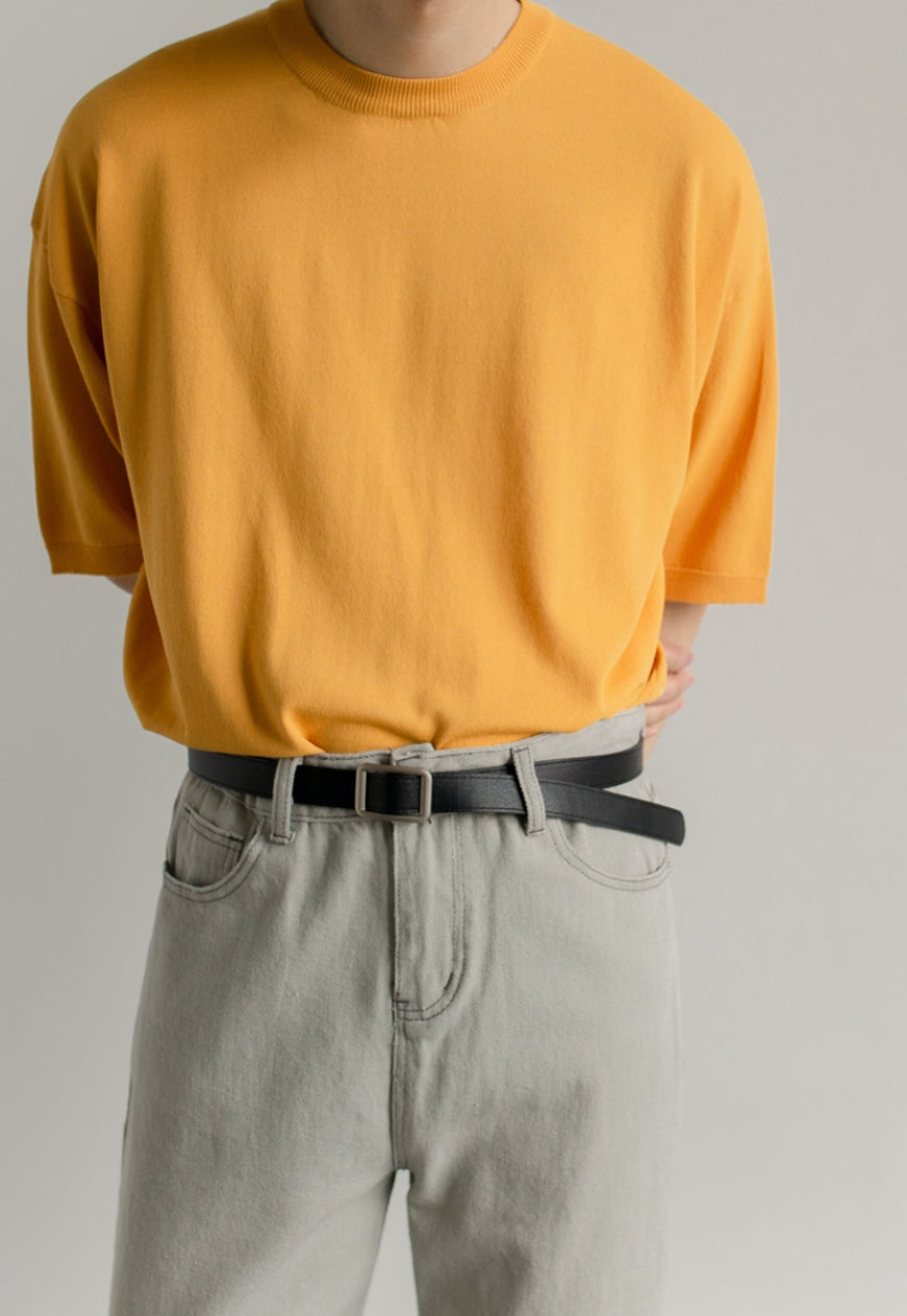 Men's Summer temperament round neck t-shirt