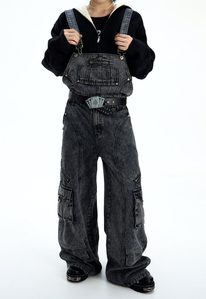 Men's Design vintage suspenders jeans