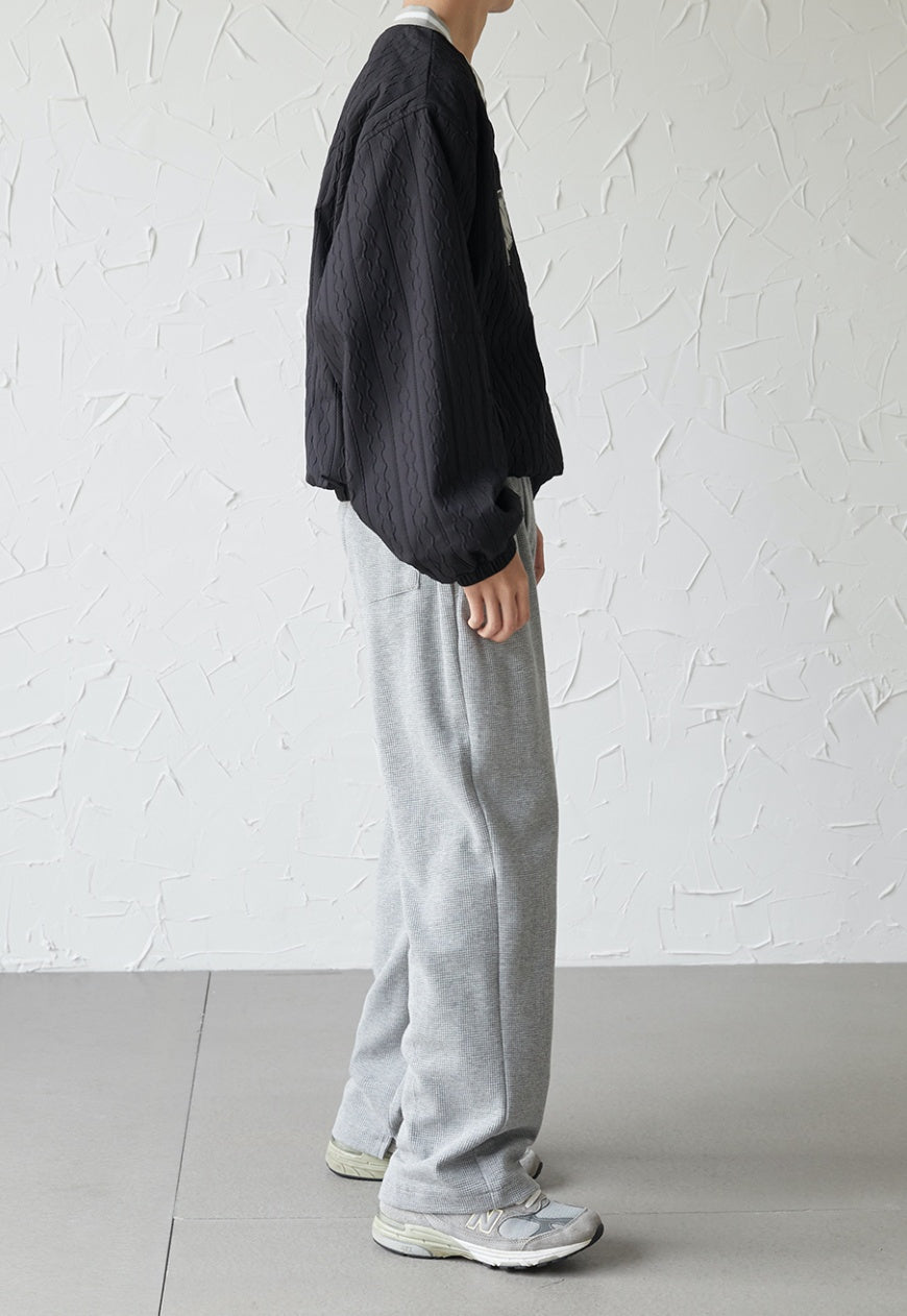 UZIP DESIGE Menâ€™s grained fabric track pants