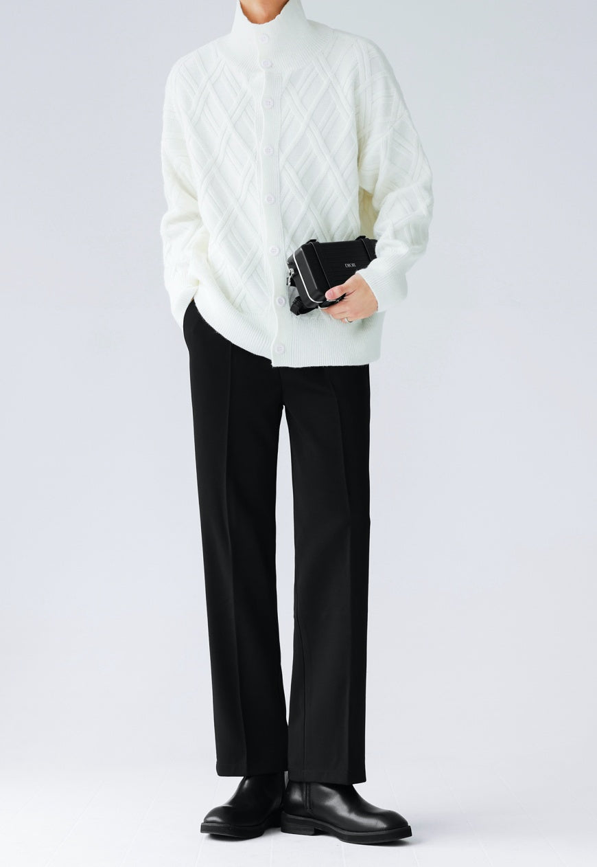 Men's solid color turtleneck sweater