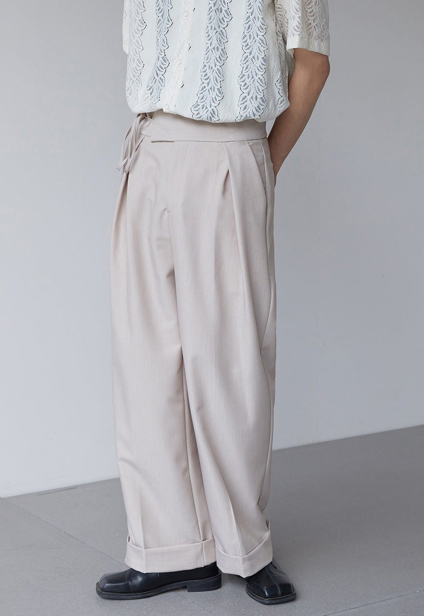 Men's Knotted waist pants
