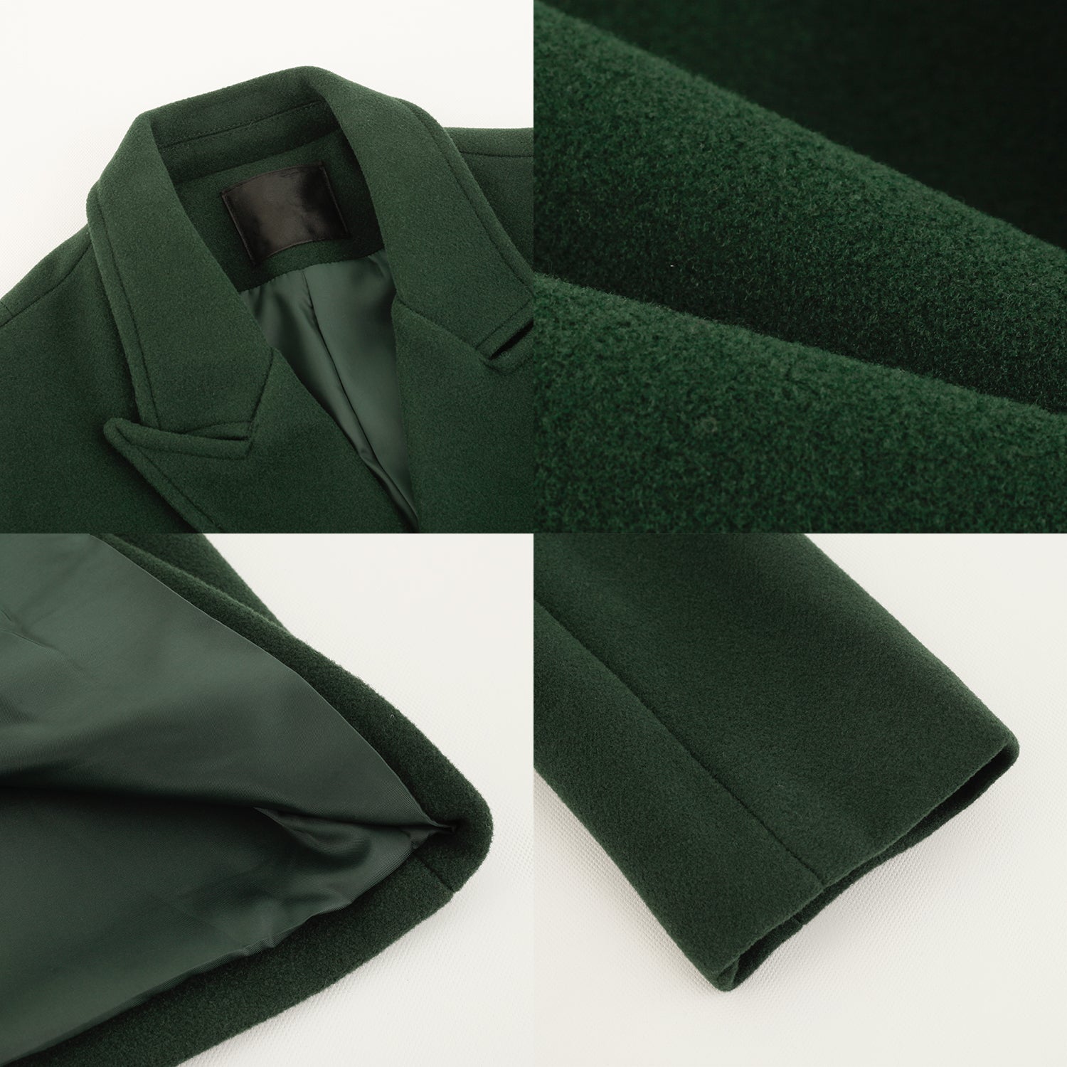 Men's long woolen coat