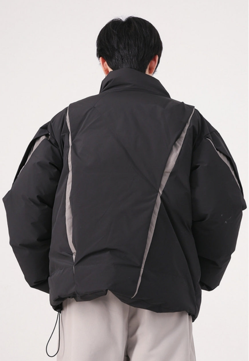 Men's pleated padded jacket