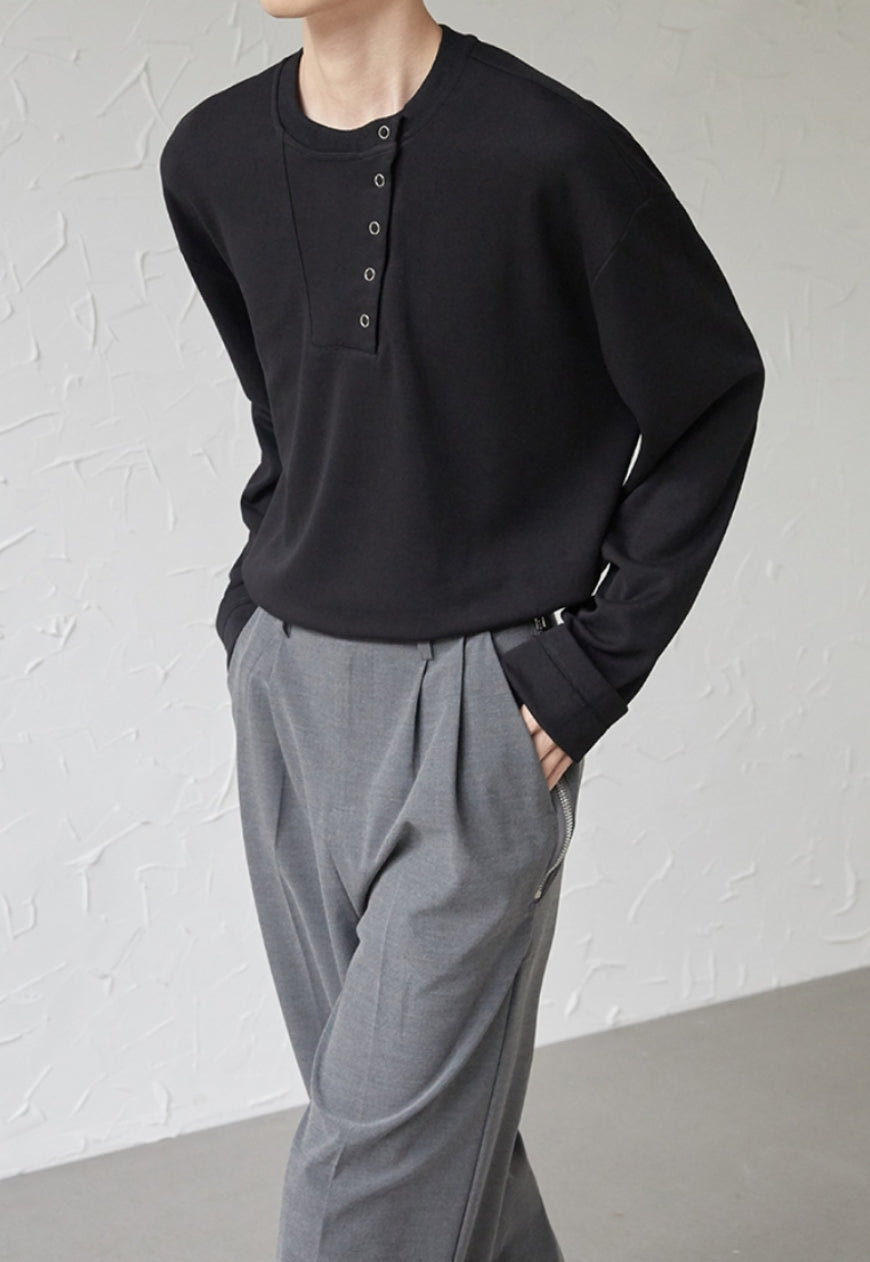 UZIP DESIGN Men's Solid button T-shirt