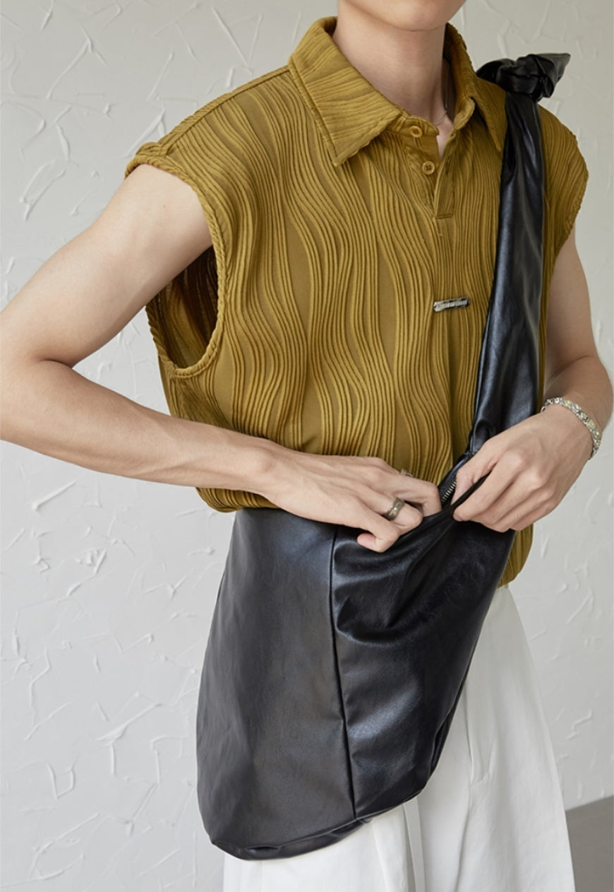 UZIP DESIGN Men's Design pleated vest