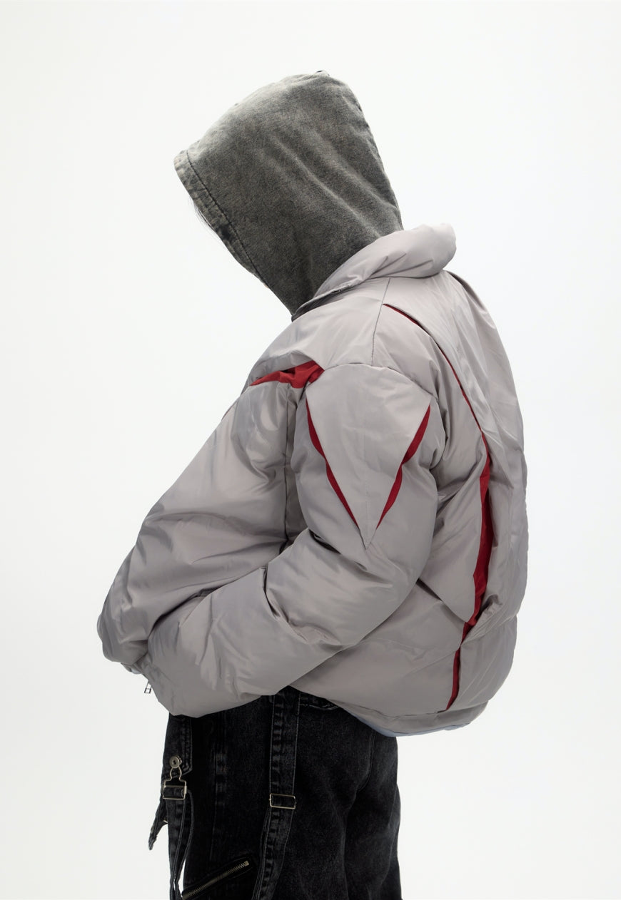 Menâ€™s pleated padded jacket