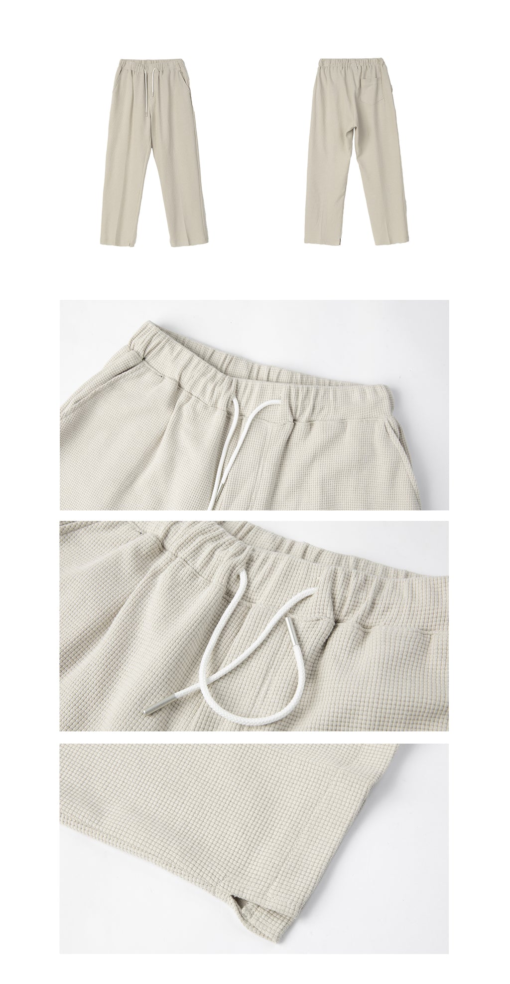 UZIP DESIGE Menâ€™s grained fabric track pants