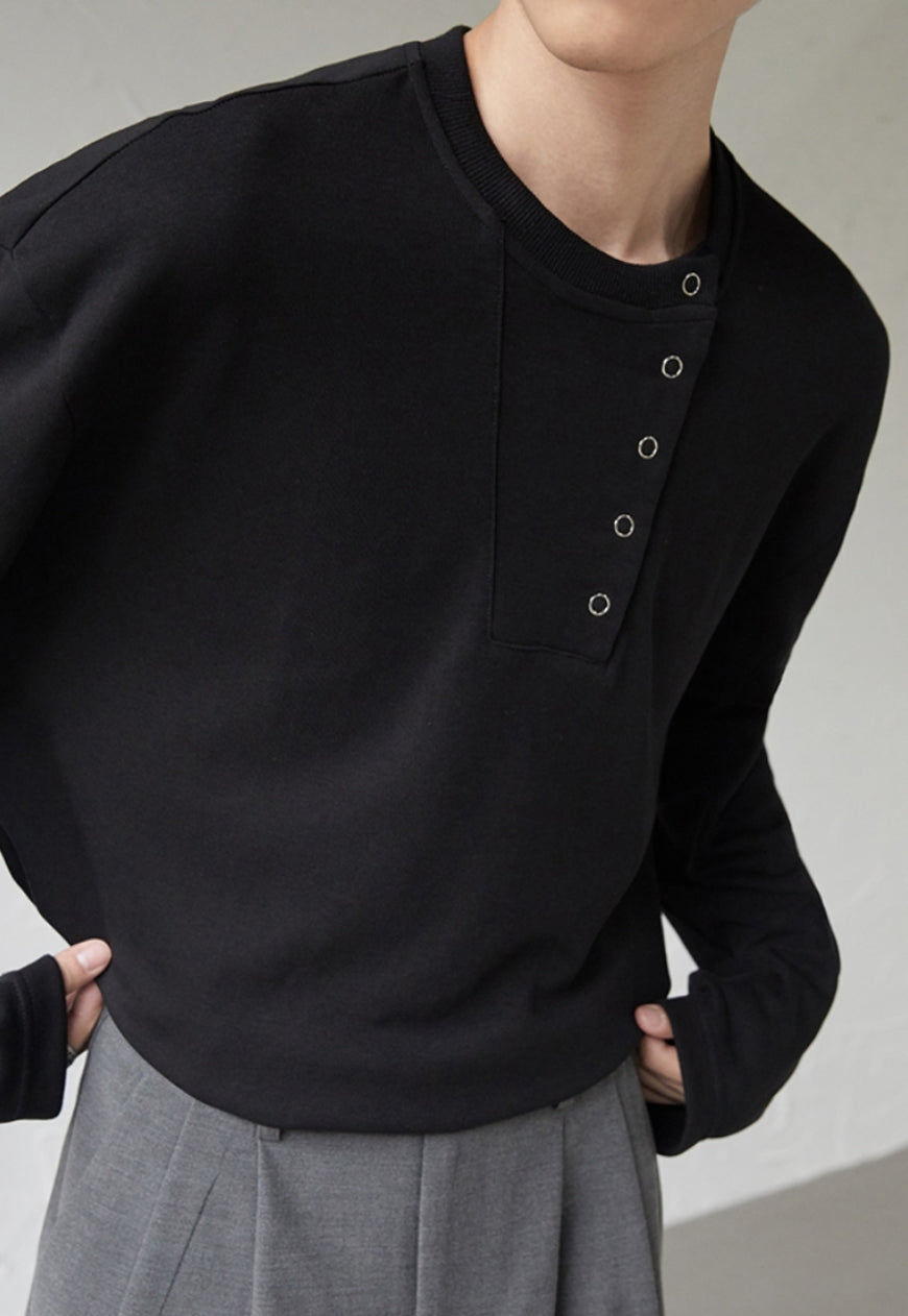 UZIP DESIGN Men's Solid button T-shirt