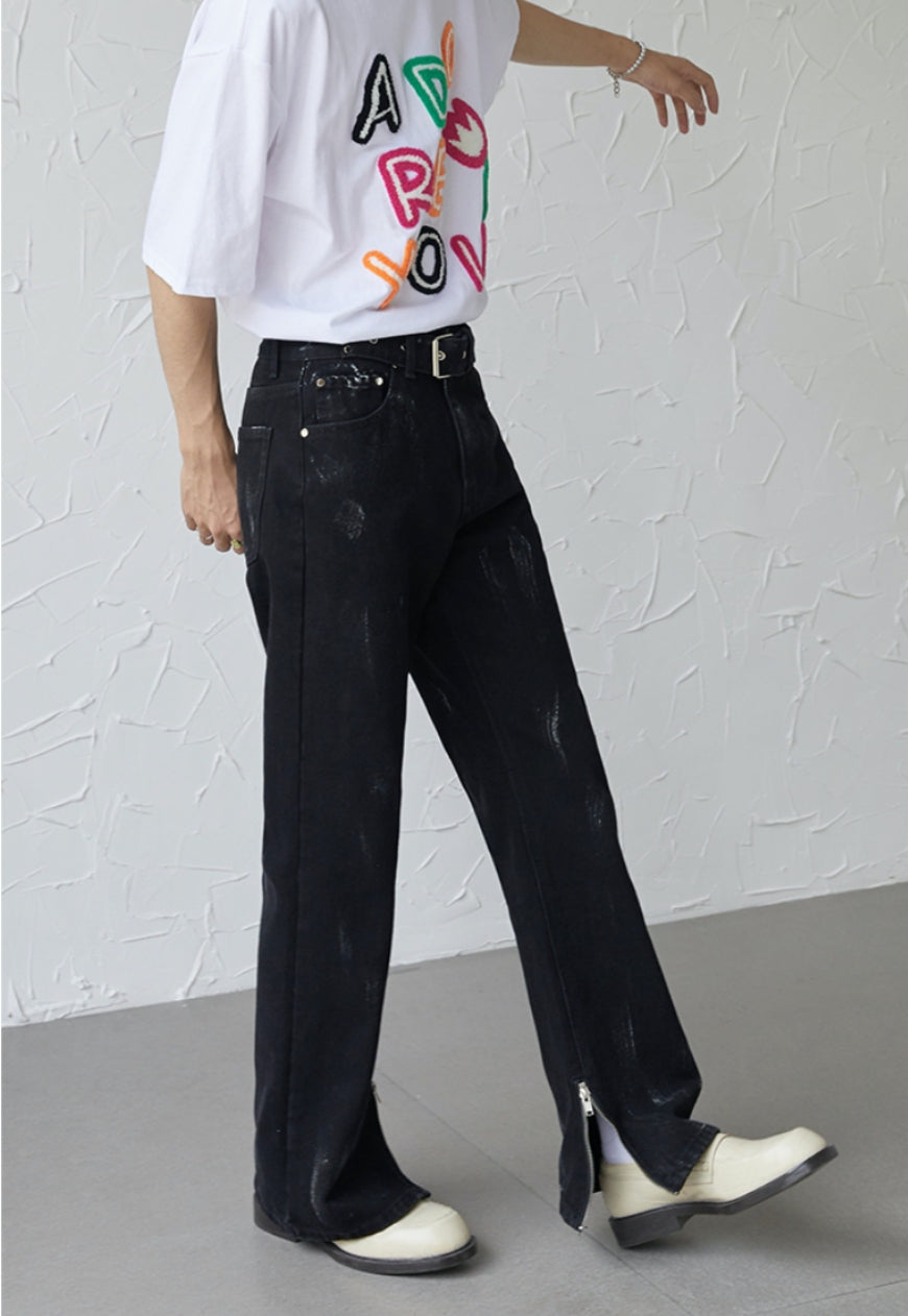 UZIP DESIGN Men's Design zipper slit denim trousers SS2022 VOL.5