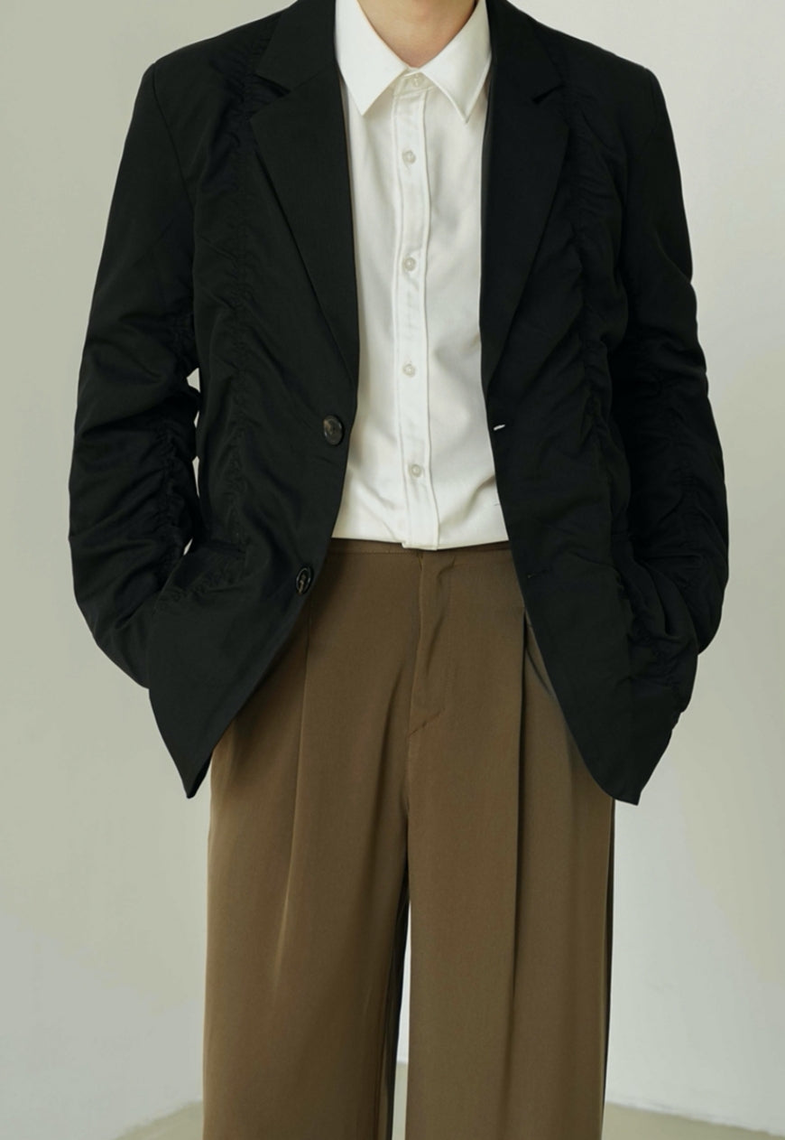 Men's Pleated design suit jacket