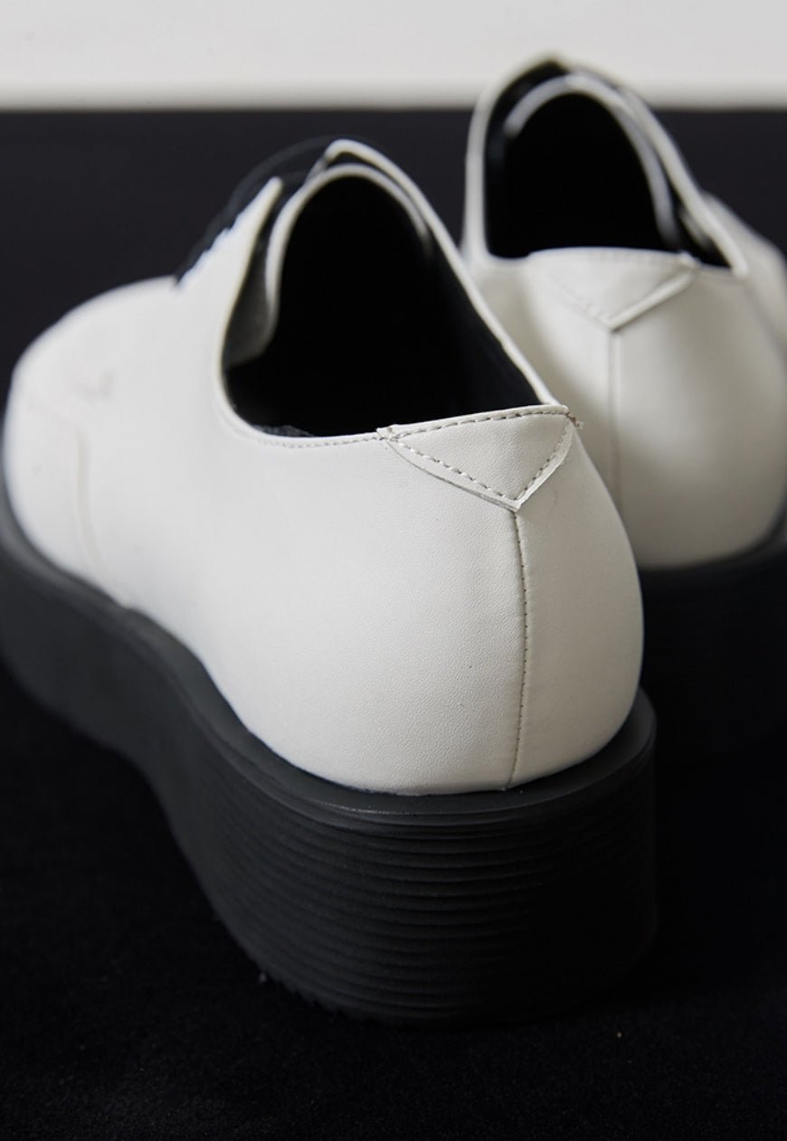 Men's Lace-Up white derby shoes