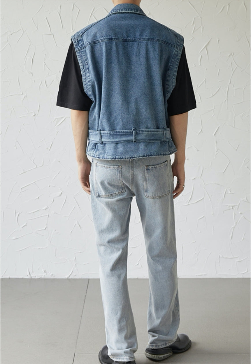 UZIP DESIGN Men's Design Denim Vest