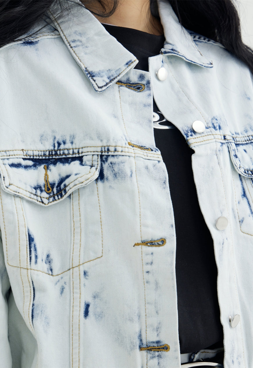 PeopleStyle Unisex vintage tie-dye jacket