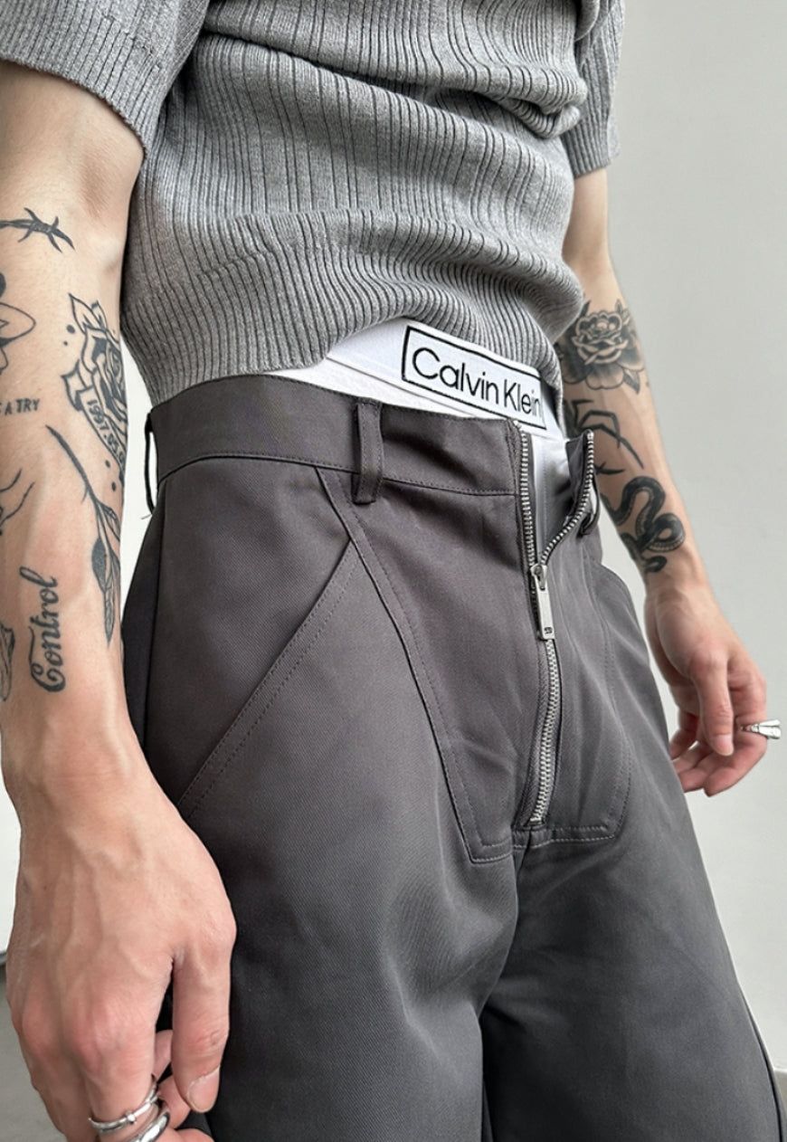 Men's designer wide-leg trousers
