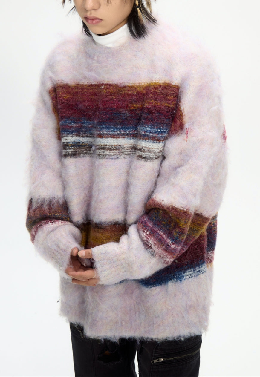 Men's color textured sweater