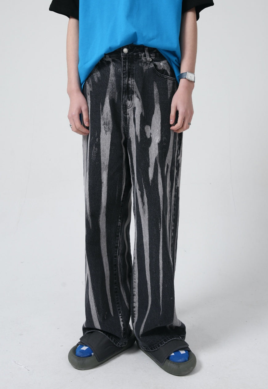 UZIP DESIGN Men's Tie-Dye Jeans
