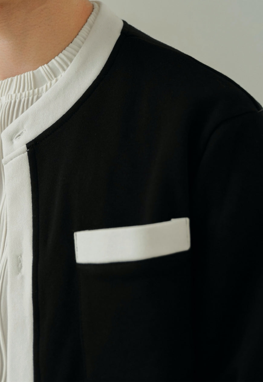 Men's Contrasting retro cardigan sweater