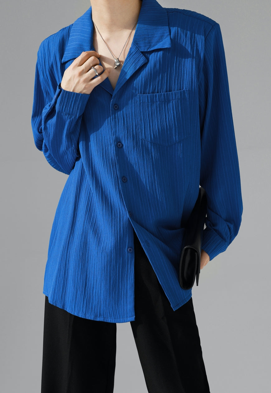 UZIP DESIGN Men's Stripe Loose Shirt