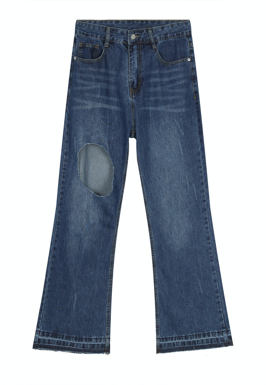 UZIP DESIGN Men's fashion ripped jeans