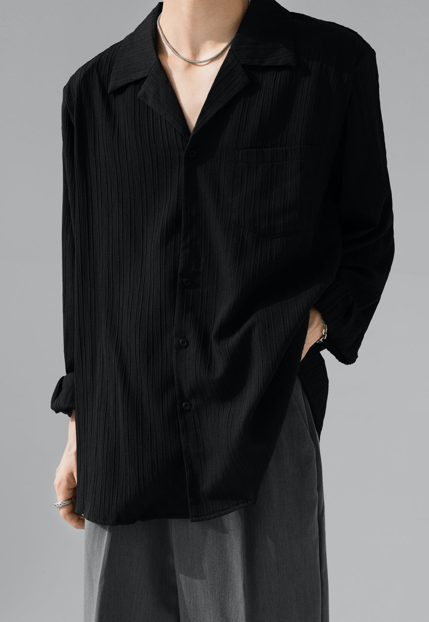 UZIP DESIGN Men's Stripe Loose Shirt