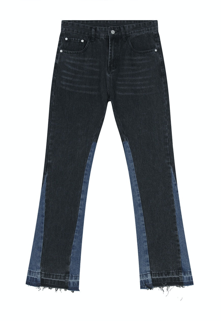UZIP DESIGN Men's patchwork jeans